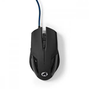 Nedis Gaming Mouse | Vezetékes | DPI: 1200 / 2400 / 4800 / 7200 dpi | Állítható DPI | Gombok száma: 6 | Programozható gombok | Jobbkezes | 1.50 m | Világítá