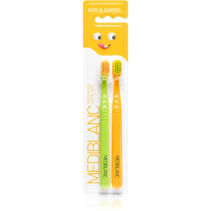 Mediblanc KIDS & JUNIOR Ultra Soft fogkefe gyermekeknek 2 db Green, Orange 2 db