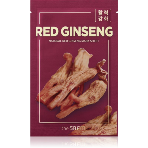 The Saem Natural Mask Sheet Red Ginseng komplex ápoló arcmaszk 21 ml