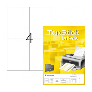 TopStick 105*148 mm TopStick A4 íves etikett címke, fehér színű (100 ív/doboz)