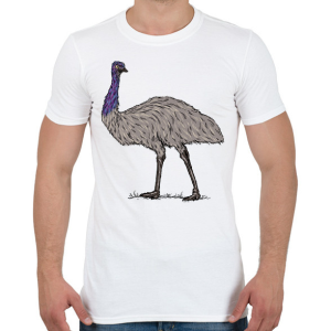 PRINTFASHION Emu - Férfi póló - Fehér