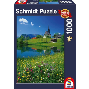 Schmidt 1000 db-os puzzle - Inzell, Einsiedlhof and St. Nicholas Church (57391)