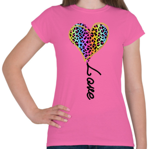 PRINTFASHION Leopárd love - Női póló - Rózsaszín