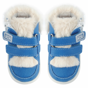 Azaga - Cipzáros talpú cipő az első lépésekhez - zárt bokacipő winter - kék 17-18