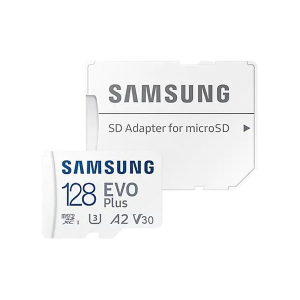 Samsung memóriakártya transflash 128gb (microsdxc evoplus blue - class 10, uhs-1) + sd adapter