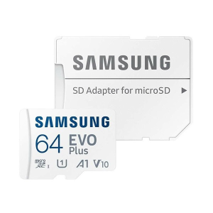 Samsung memóriakártya transflash 64gb (microsdxc evoplus blue - class 10, uhs-1) + sd adapter