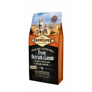 Carnilove Fresh Adult Dog Small Ostrich &amp; Lamb Excellent Digestion- Strucc és Bárány Hússal 6kg ingyenes szállítás