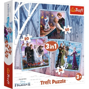 Trefl : jégvarázs ii. 3 az 1-ben puzzle - 20, 36, 50 darabos