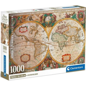 Clementoni Régi térkép HQC 1000 db-os puzzle poszterrel – Clementoni