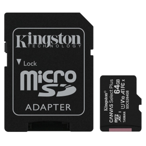 Kingston SDCS2/64GB MicroSDXC, 64 GB, memóriakártya + adapter