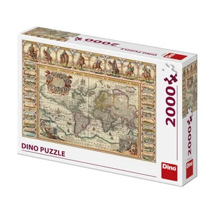  Dino Puzzle 2000 db - Világtérkép