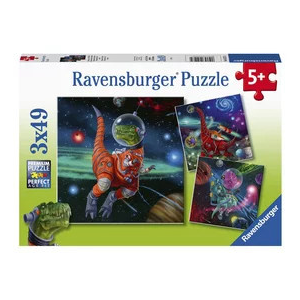  Ravensburger: Puzzle 3x49 db - Galaktikus dinoszauruszok