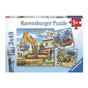  Ravensburger: Puzzle 3x49 db - Óriási munkagépek