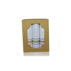 ETEX L60-4 Női textilzsebkendő 3 db, hullámkarton dobozban (ÖKO)