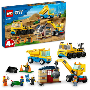 LEGO City: Építőipari teherautók és bontógolyós daru 60391