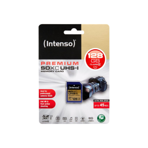 Intenso Premium - flash memory card - 128 GB - SDXC UHS-I (3421491)