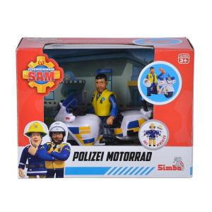 Simba Sam, a tűzoltó Rendőrségi motor figurával