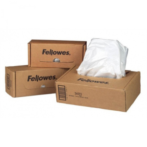 FELLOWES Hulladékgyűjtő zsákok iratmegsemmisítőhöz, 110-130 literes kapacitásig, Fellowes® 50 db/csomag,