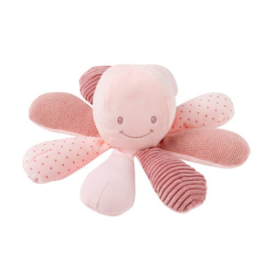 Nattou foglalkoztató játék plüss Lapidou Octopus, Rózsaszín
