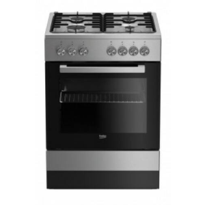 Beko FSE62120DX cooker Freestanding cooker Gas Black, Grey A