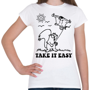 PRINTFASHION Take it easy - Női póló - Fehér