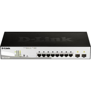D-Link 8 portos POE Smart menedzselhető Gigabit Switch (DGS-1210-08P/E) (DGS-1210-08P/E)