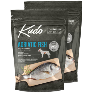 Kudo Low Grain Adult Adriatic Fish Medium/Maxi száraz kutyatáp adriai hal 2x3kg