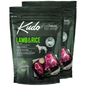 Kudo Low Grain Adult Lamb/Rice Medium/Maxi száraz kutyatáp bárány, rizs 2x3kg