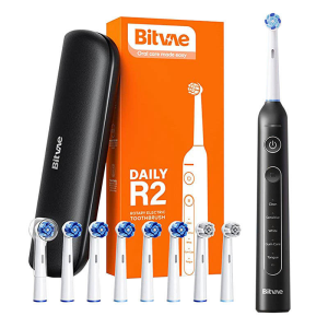 Bitvae Sonic toothbrush with tips set and travel case Bitvae R2 (black)