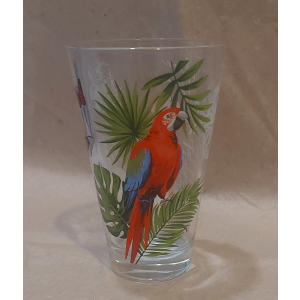 Cerve Nadia üdítős pohár, piros papagáj, 31 cl, 165892P