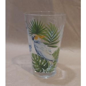 Cerve Nadia üdítős pohár, fehér papagáj, 31 cl, 165892F