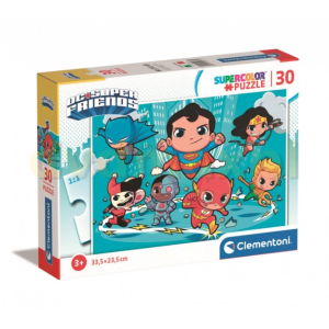 Clementoni 30 db-os Szuper színes puzzle - DC Comics - Superfriends (20277)