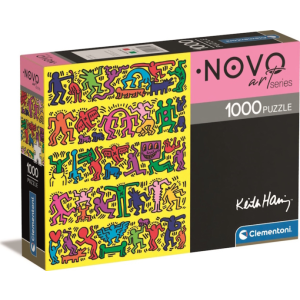 Clementoni 1000 db-os Compact puzzle - Novo Art Series - Keith Haring - Yellow Art (39755)