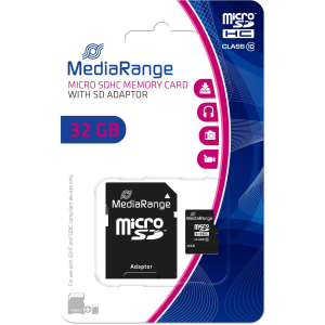  MEDIARANGE 32GB microSDHC - 32 GB - MicroSDHC - Klasse 10 - 45 MB/s - 15 MB/s - Schwarz (MR959)