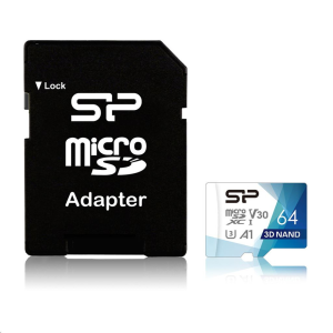 Silicon Power 64GB microSDXC memória kártya Silicon Power Superior Pro + adapter (SP064GBSTXDU3V20AB)
