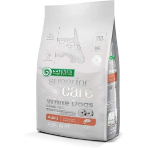 Nature's Protection Nature&#039;s Protection Superior Care White Dogs Grain Free Adult Small &amp; Mini Breeds Salmon 1.5 kg