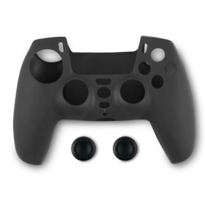 Spartan Gear PS5 DualSense kontroller szilikon borítás és analóg kupak fekete (072240)