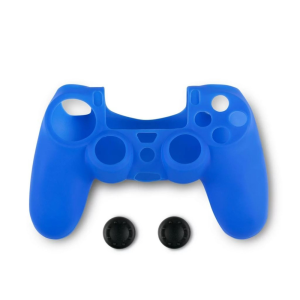 Spartan Gear PS4 DualShock 4 kontroller szilikon borítás és analóg kupak kék-fekete (072237)