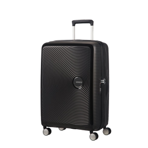 American Tourister SOUNDBOX fekete bővíthető négykerekű közepes bőrönd 32G*09*002