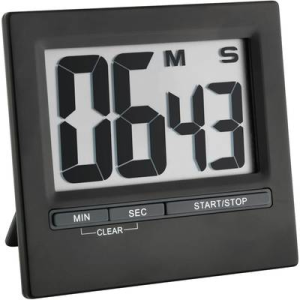 Tfa-dostmann Digitális visszaszámláló óra, időzítő, nagy kijelzővel, 16x84x77 mm, fekete, TFA 38.2013.01 (38.2013.01)