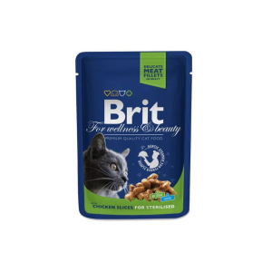  Brit Premium Cat csirkeszeletekkel ivartalanított macskáknak 100g
