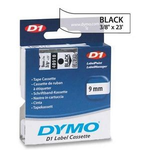 DYMO "D1" Feliratozógép szalag 9 mm x 7 m fekete-víztiszta (GD40910) (GD40910)