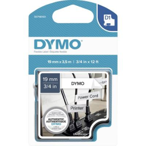 DYMO Feliratozó szalag DYMO D1 S0718050 Poliamid Szalagszín: Fehér Szövegszín:Fekete 19 mm 3.5 m (S0718050)