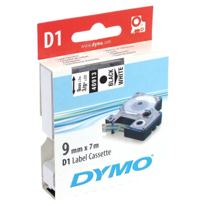 DYMO "D1" Feliratozógép szalag 9 mm x 7 m fekete-fehér (GD40913) (GD40913)