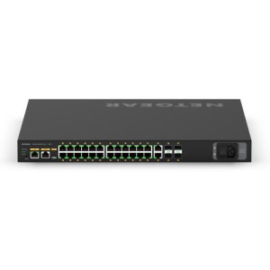 Netgear AV Line M4250-26G4XF-POE+ 24 Portos menedzselhető POE+ Gigabit Ethernet switch (GSM4230PX-100EUS) (GSM4230PX-100EUS)