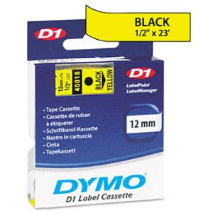 DYMO "D1" Feliratozógép szalag 12 mm x 7 m fekete-sárga (GD45018) (GD45018)