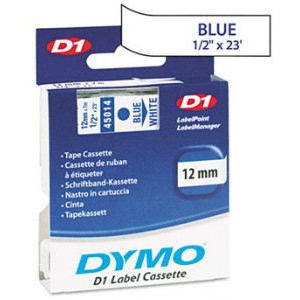 DYMO "D1" Feliratozógép szalag 12 mm x 7 m kék-fehér (45014) (45014)