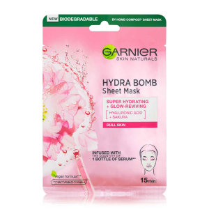 Garnier Hydra Bomb Sheet Mask Hyaluronic Acid + Sakura Maszk 28 g