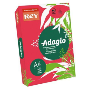 REY &quot;Adagio&quot; Másolópapír színes A4 80g intenzív piros (ADAGI080X645)