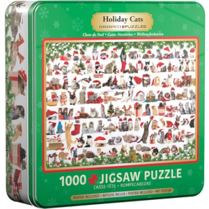 Eurographics 1000 db-os puzzle fém dobozban - Holiday Cats (8051-0940)